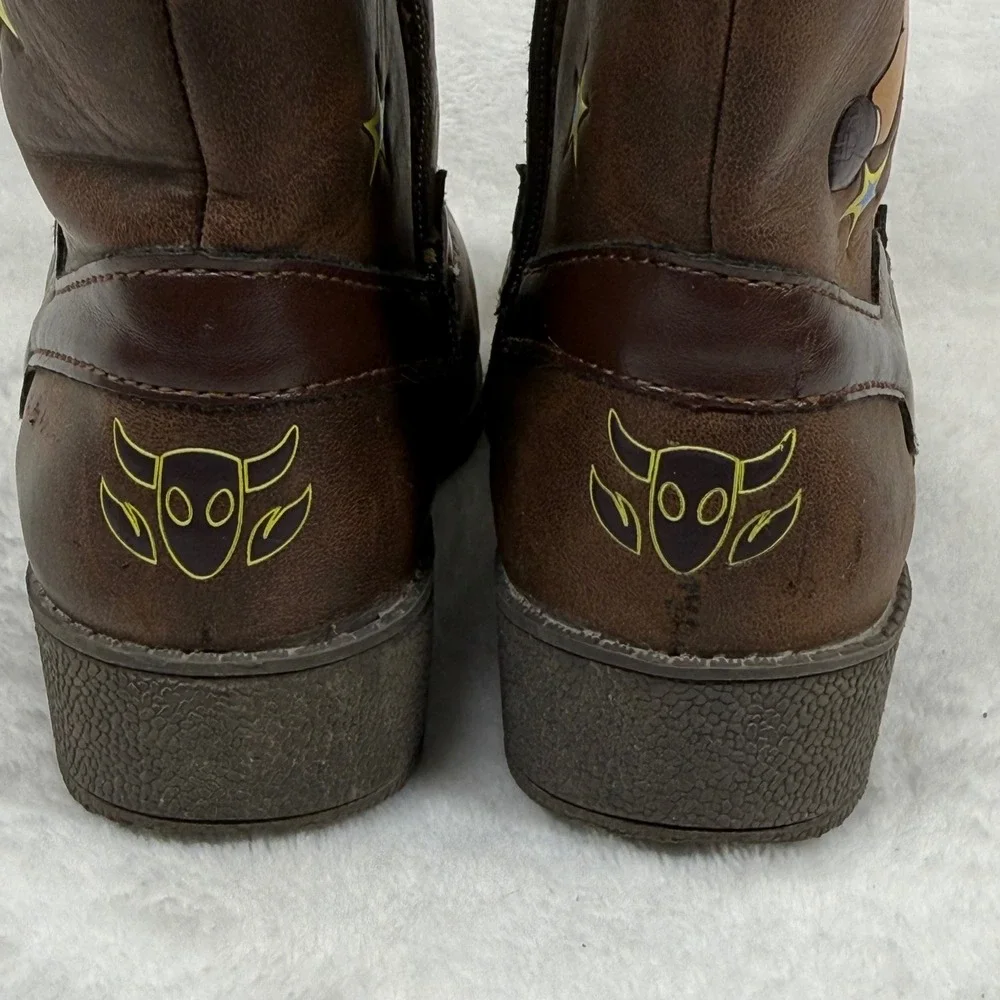 Disney Toy Story Woody Bullseye Kids Cowboy Boots Side‎ Zip Western Shoes 11